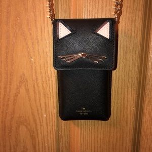 Kate Spade north south cat crossbody iphone case